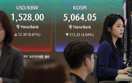 코스피 5100선 하회…중동 지정학적 긴장에 4% 하락